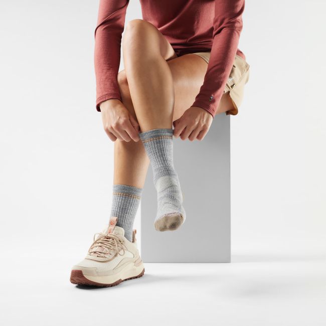 Șosete Merino hiking Smartwool Hike - gri deschis | Crew | Light Cushion