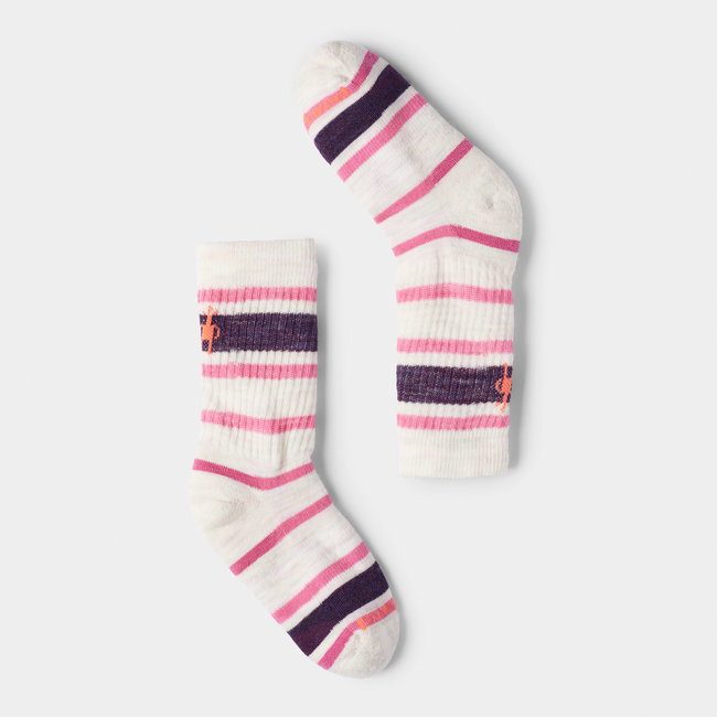 Șosete Merino hiking Smartwool Hike Striped K - bej Moonbeam | Crew | Light Cushion