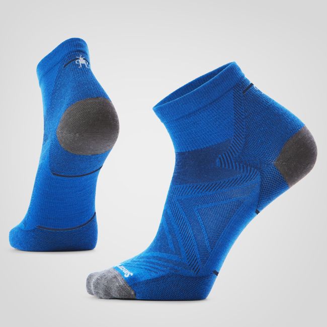 Șosete Merino alergare Smartwool Run - albastru Laguna/bleumarin Deep Navy | Ankle | Zero Cushion