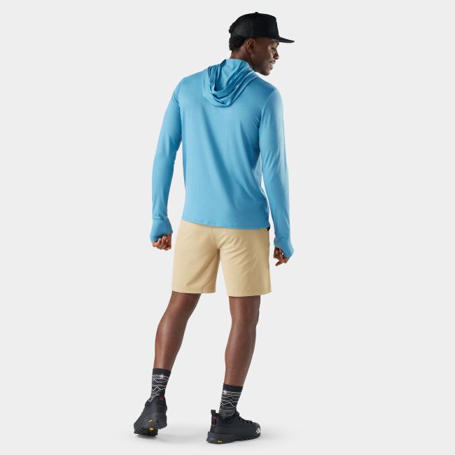 Hanorac Merino Smartwool Sun Hoodie - albastru Mineral Blue | UPF 40+