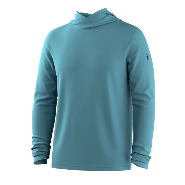 Hanorac Merino Smartwool Sun Hoodie - albastru Mineral Blue | UPF 40+