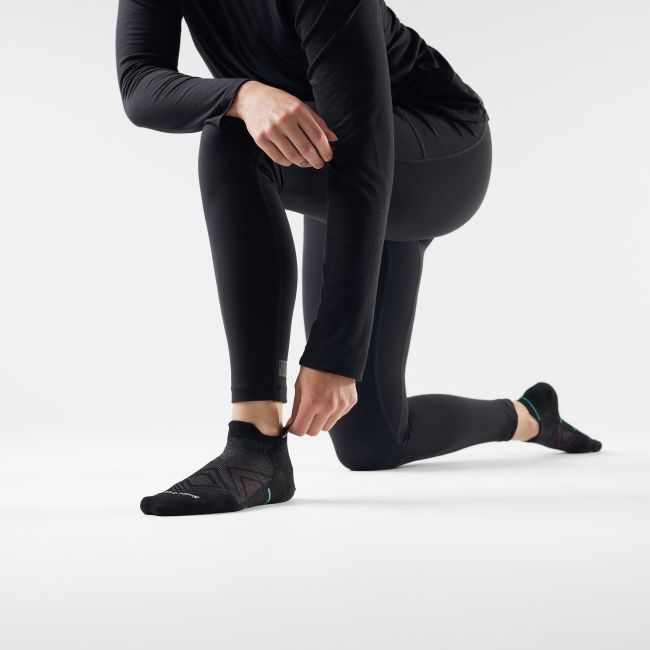 Șosete Merino alergare Smartwool Run - negru | Low Ankle | Zero Cushion