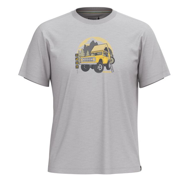 Smartwool - tricou merino - Long Weekend Short Sleeve Graphic Tee - Gri