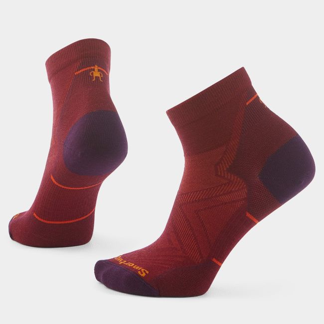 Șosete Merino alergare Smartwool Run - Ankle | Zero Cushion - Tibetan Red