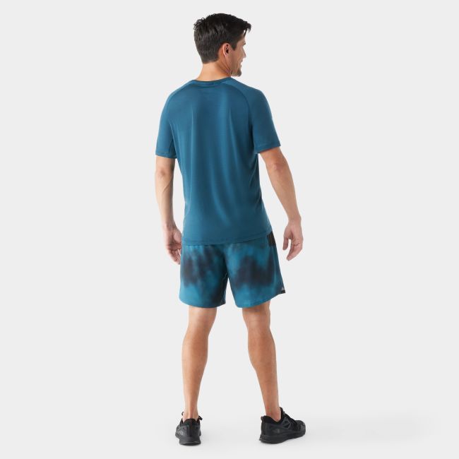 Tricou sport bărbați Smartwool Active Ultralite - Merino + TENCEL™ - albastru Twilight