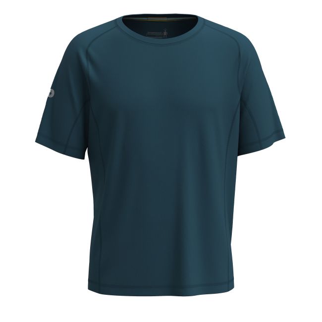 Tricou sport bărbați Smartwool Active Ultralite - Merino + TENCEL™ - albastru Twilight