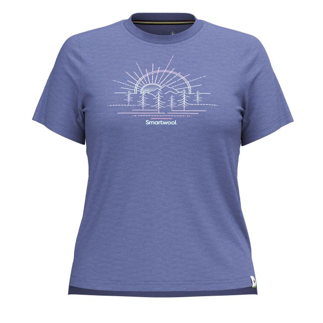 Smartwool - tricou merino - Mountain Sol Short Sleeve Graphic Tee W - Albastru