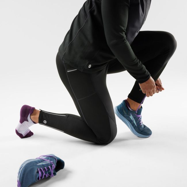 Șosete Merino alergare Smartwool Run - mov/alb | Low Ankle | Targeted Cushion
