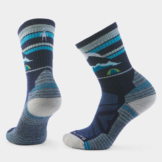 Șosete Merino hiking Smartwool Hike Mountain Moon - bleumarin Deep Navy | Crew | Light Cushion