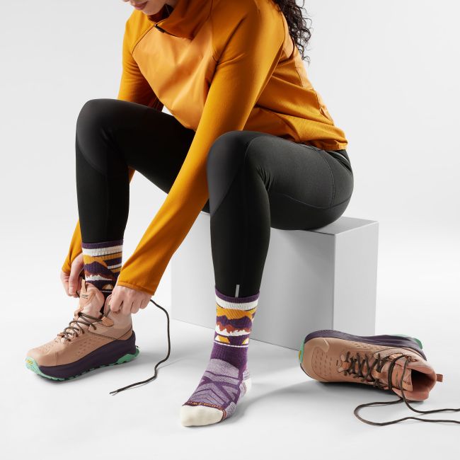 Șosete Merino hiking Smartwool Hike Mountain Moon - mov Purple Iris | Crew | Light Cushion
