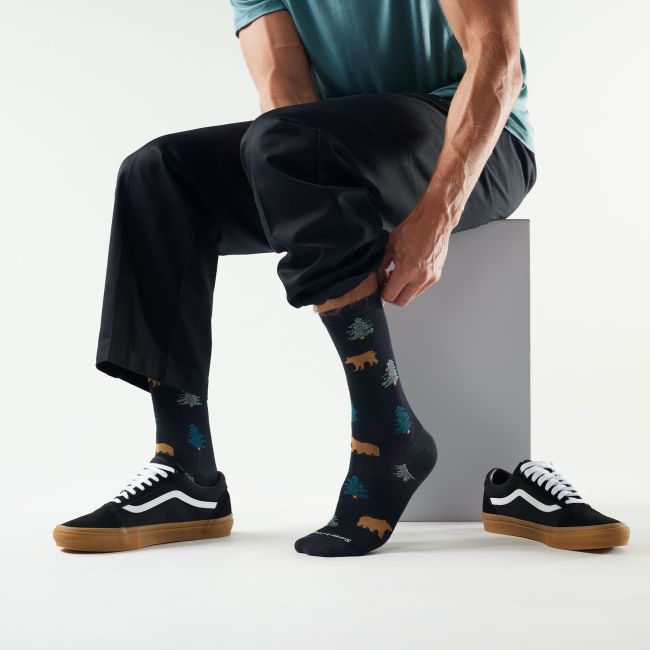 Șosete Merino Smartwool Everyday Through the Trees - negru | Crew