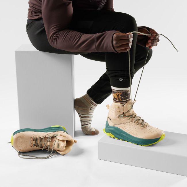 Șosete Merino hiking Smartwool Hike Bear Stripe - gri Ash | Mid Crew | Targeted Cushion