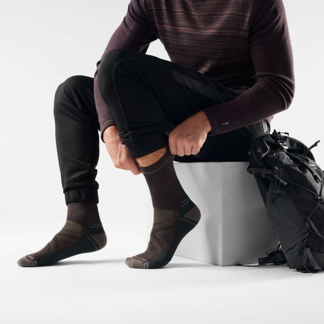Șosete Merino hiking Smartwool Hike - maro Chestnut | Crew | Full Cushion