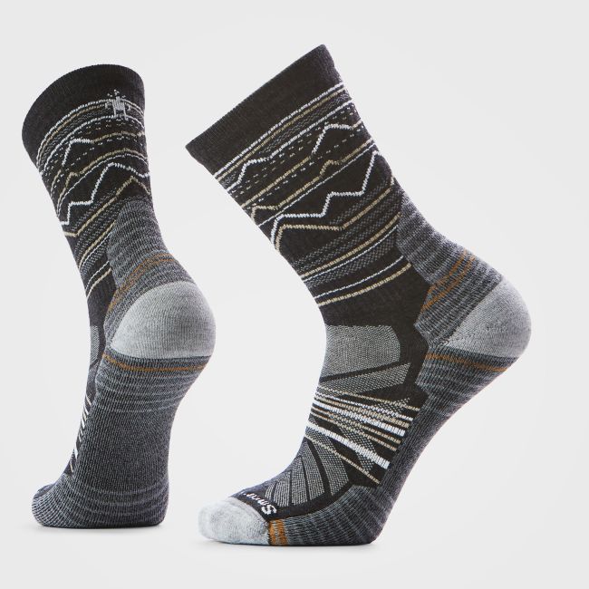 Șosete Merino hiking Smartwool Hike Mountain Range - gri Charcoal | Light Gray | Crew | Light Cushion