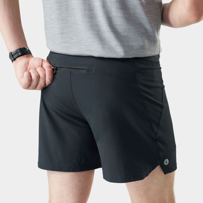 Pantaloni scurți sport Smartwool Active Lined 5" - negru | Merino reciclat