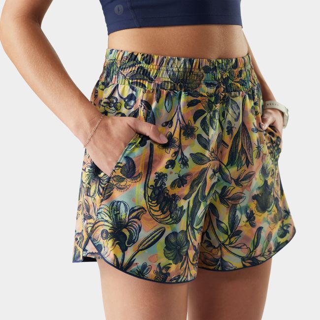 Pantaloni scurți sport Smartwool Active Lined 3" - Multi Floral Party | cu căptușeală Merino