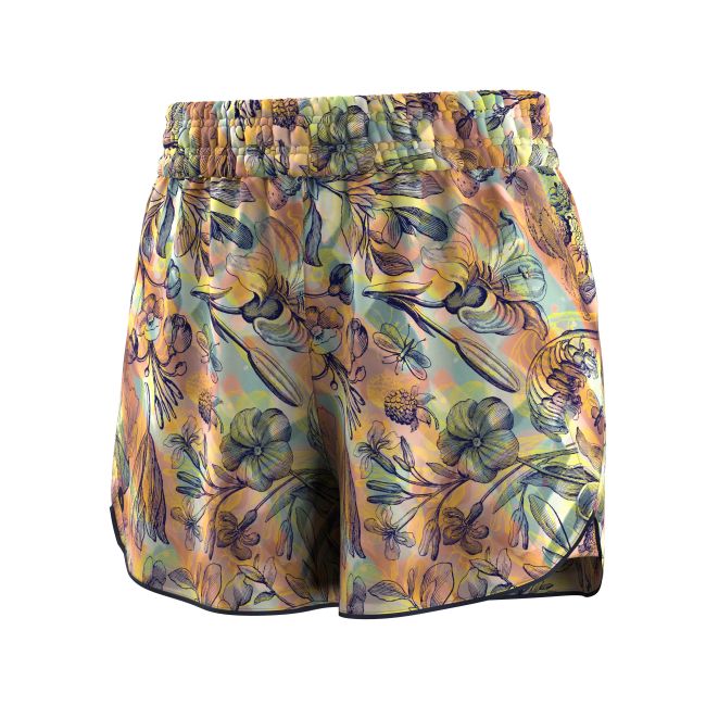 Pantaloni scurți sport Smartwool Active Lined 3" - Multi Floral Party | cu căptușeală Merino