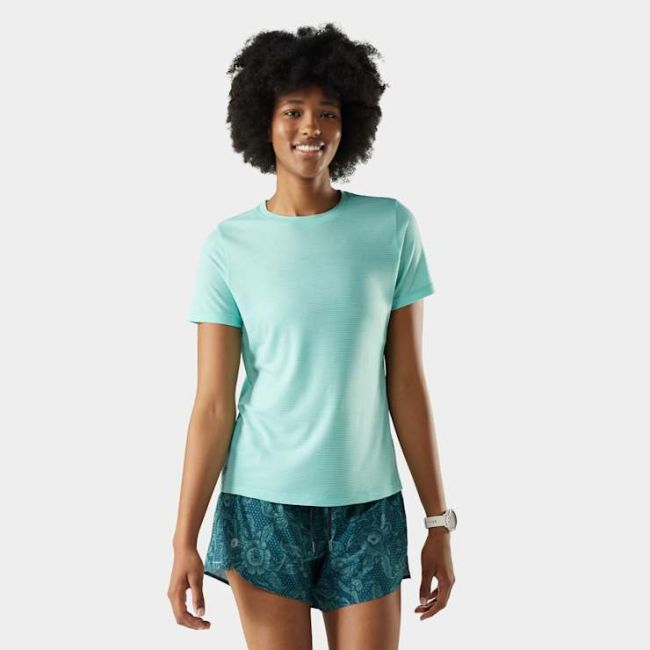 Tricou Merino sport Smartwool Active Mesh - albastru Pacific | femei