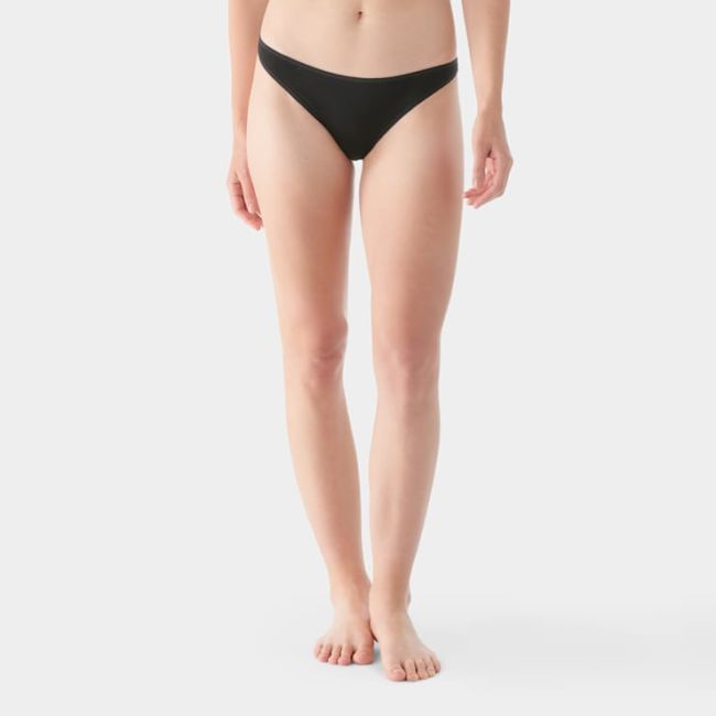 Chilot Merino Smartwool Everyday Thong - negru | lână Merino + TENCEL™