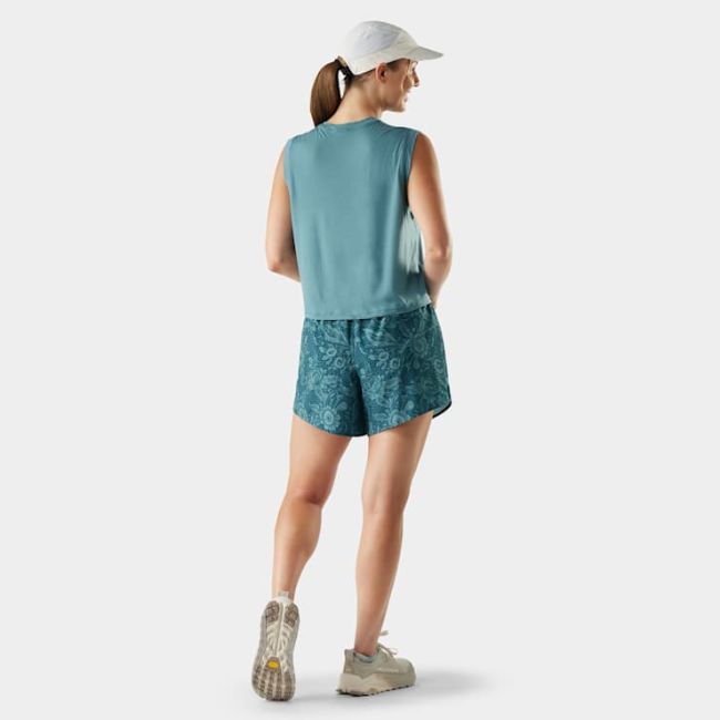 Maieu sport Smartwool Active Ultralite Crop Tank - turcoaz Dusty Teal - Merino + TENCEL™