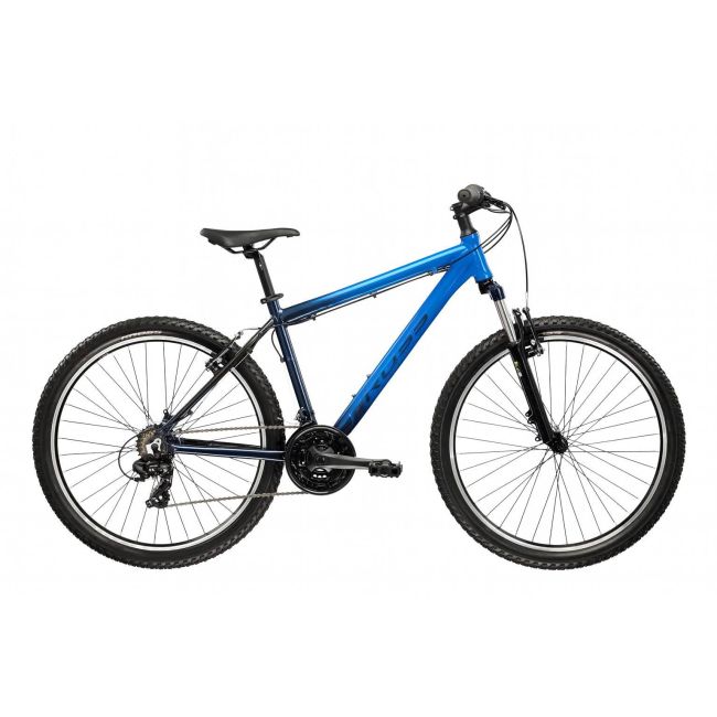 Bicicleta MTB Hardtail Kross Hexagon X100 26 inch albastra Shimano Tourney