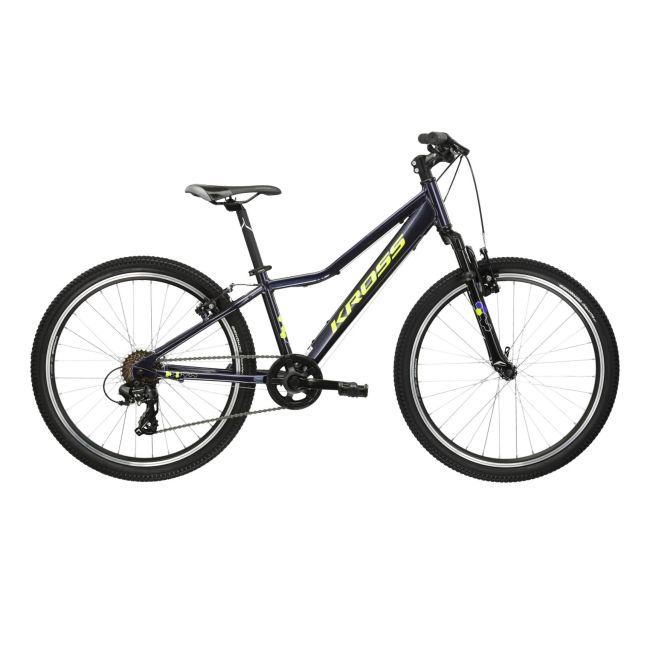 Bicicleta Copii Kross Hexagon JR 24 24 inch neagra Shimano Tourney