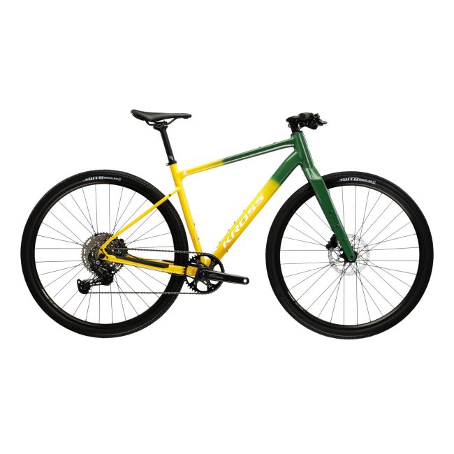 Bicicleta Gravel Kross Esker FL 28 inch verde Shimano Cues