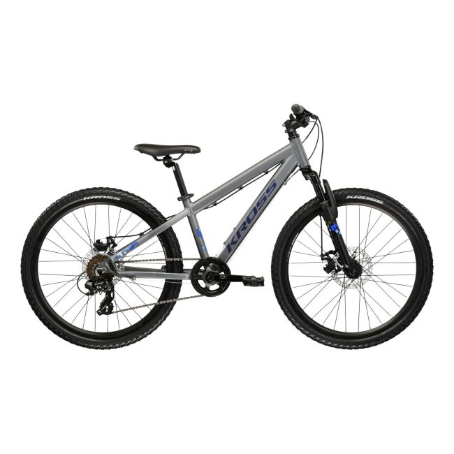 Bicicleta Copii Kross Dust JR 1.0 DSC 24 inch gri Shimano Tourney