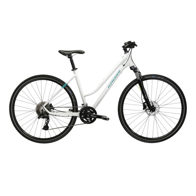 Bicicleta Trekking Kross Evado 7.0 28 inch alba Shimano Cues