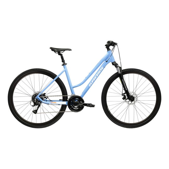 Bicicleta Trekking Kross Evado 3.0 28 inch albastra Shimano Acera