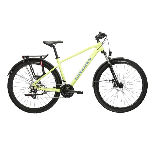 Bicicleta MTB Hardtail Kross Hexagon 2.0 EQ 27.5 inch verde lime Shimano Altus