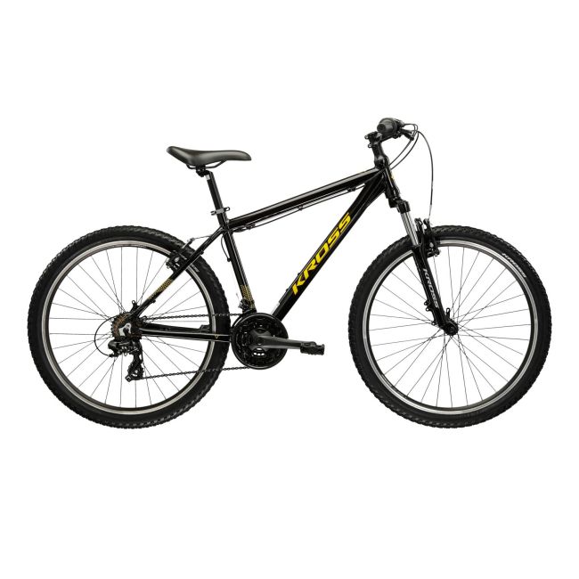 Bicicleta MTB Hardtail Kross Hexagon 1.0 26 inch neagra Shimano Tourney