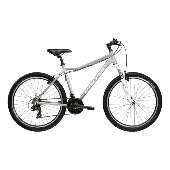 Bicicleta MTB Hardtail Kross LEA 1.0 26 inch argintie Shimano Tourney