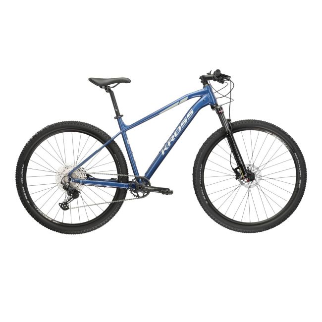 Bicicleta MTB Hardtail Kross Level 5.0 29 inch albastra Shimano Cues
