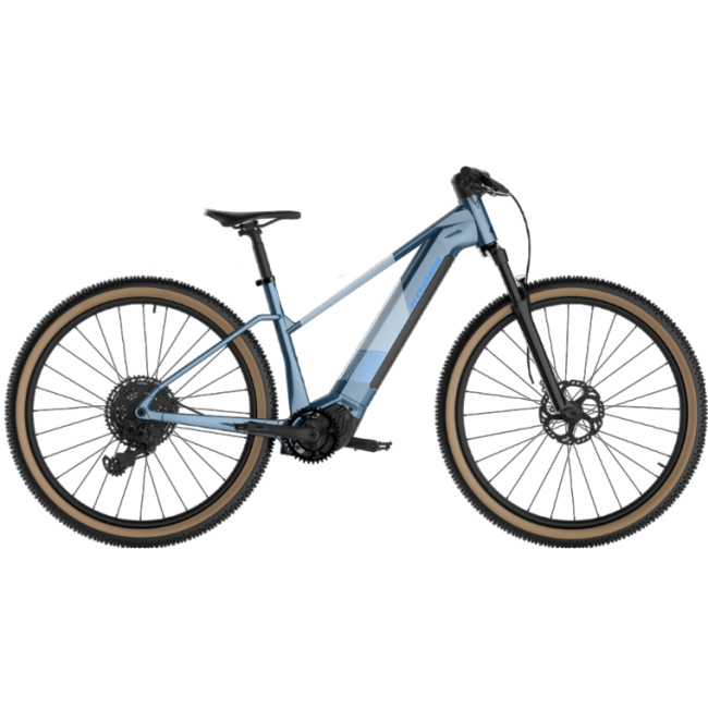Bicicleta Electrica MTB Kross Influx HYB 3.0 800 29 inch albastra Shimano Cues