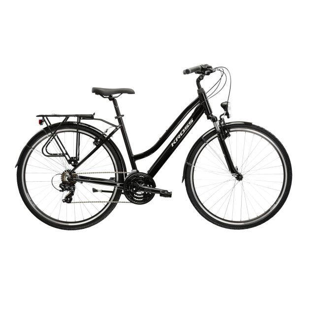 Bicicleta Trekking Kross Trans 1.0 28 inch neagra Shimano Tourney