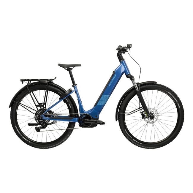 Bicicleta Electrica MTB Kross Influx HYB SUV LS 2.0 600 29 inch albastra Shimano Cues