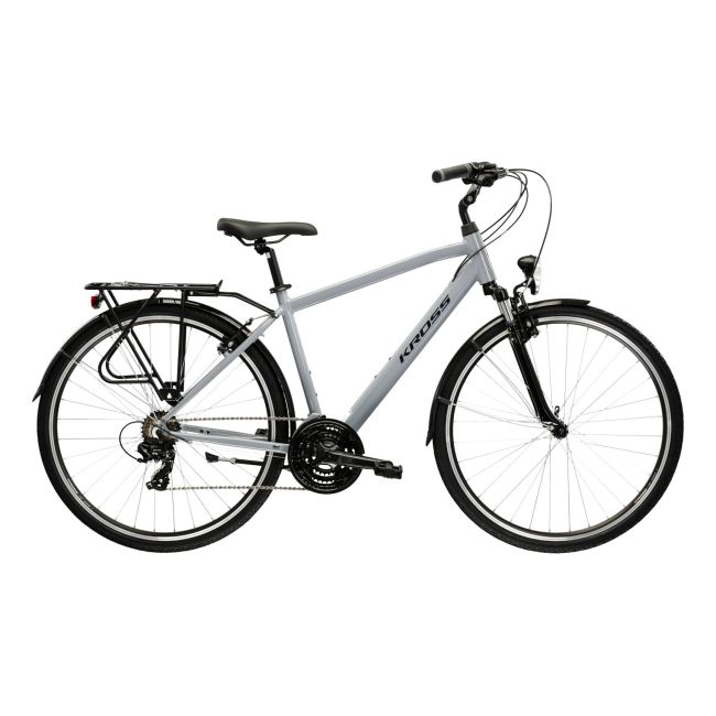 Bicicleta Trekking Kross Trans 1.0 28 inch gri Shimano Tourney