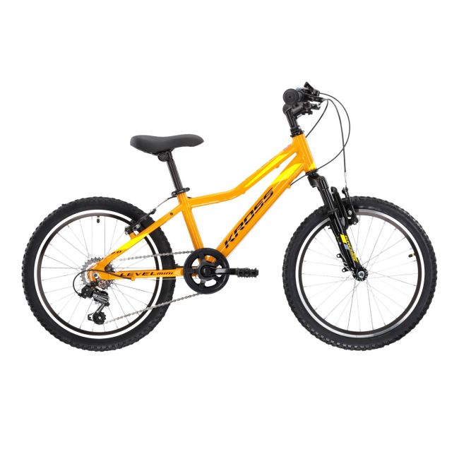 Bicicleta Copii Kross Level Mini 2.0 20 inch galbena Shimano Tourney