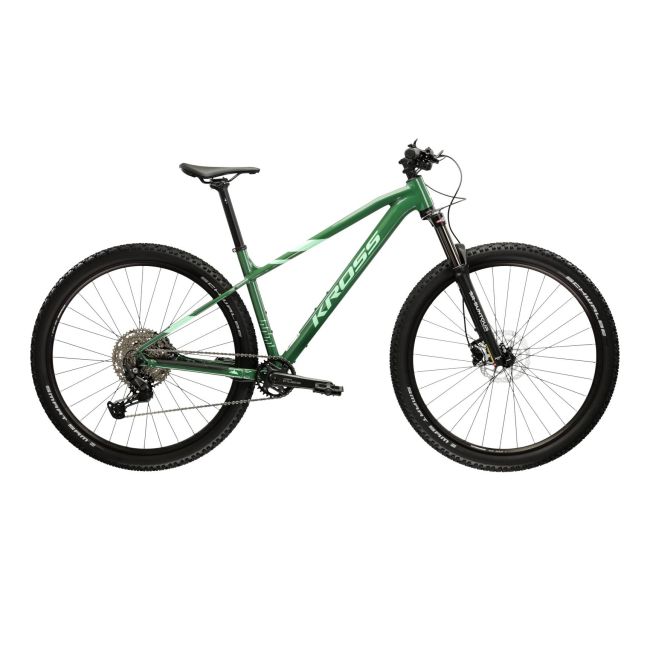 Bicicleta MTB Hardtail Kross Level 5.0 29 inch verde Shimano Cues