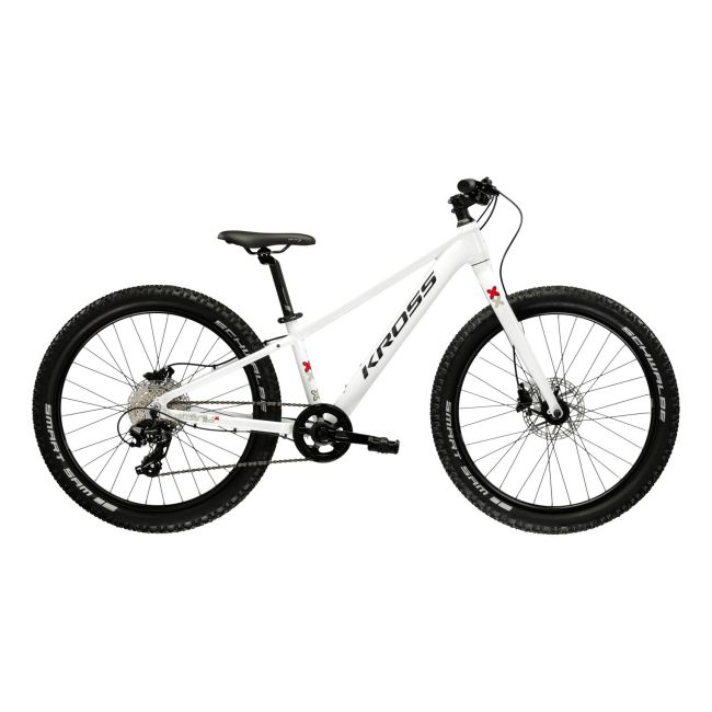 Bicicleta Copii Kross Level JR 2.0 24 inch alba Shimano Tourney