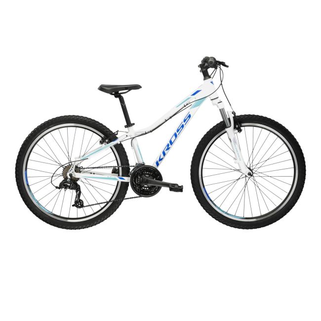 Bicicleta MTB Hardtail Kross LEA 1.0 26 inch alba Shimano Tourney