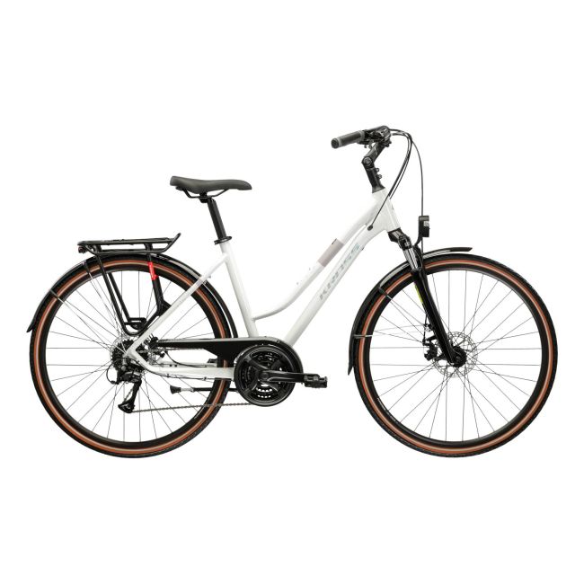 Bicicleta Urban Kross Trans 3.0 ULT.RA 28 inch alba Shimano Acera