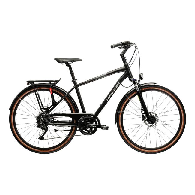 Bicicleta Urban Kross Trans 5.0 ULT.RA 28 inch neagra Shimano Cues