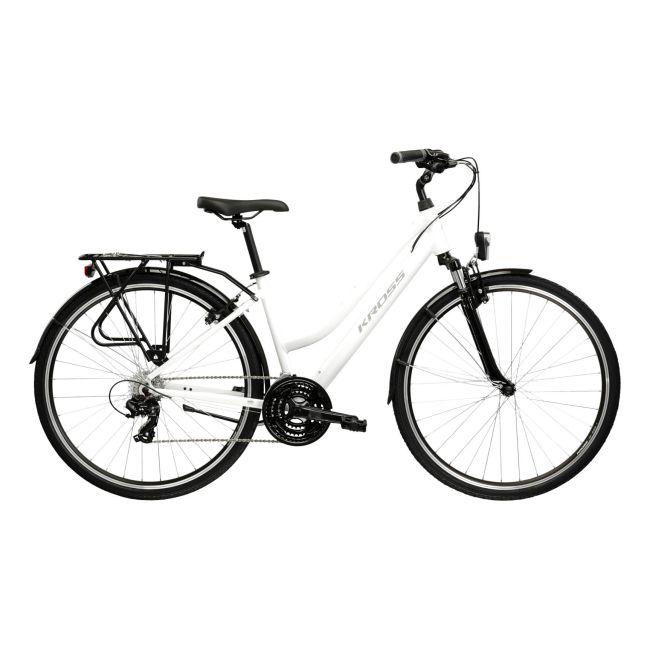Bicicleta Urban Kross Trans 1.0 W 28 inch alba Shimano Tourney
