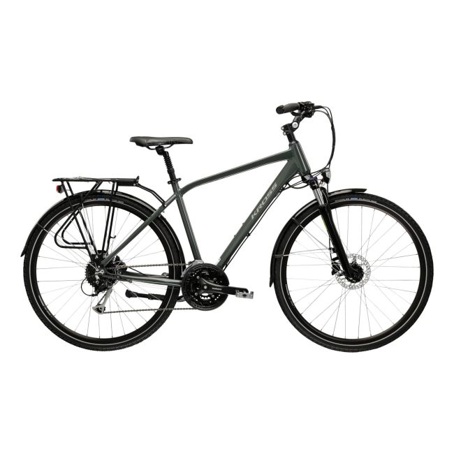 Bicicleta Trekking Kross Trans 8.0 28 inch gri Shimano Alivio
