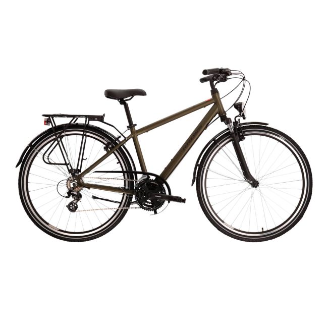 Bicicleta Urban Kross Trans 2.0 28 inch kaki Shimano Altus