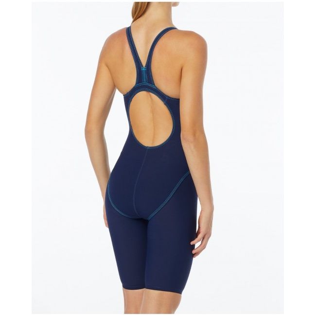 TYR Costum tehnic femei Thresher Open Back - albastru inchis navy