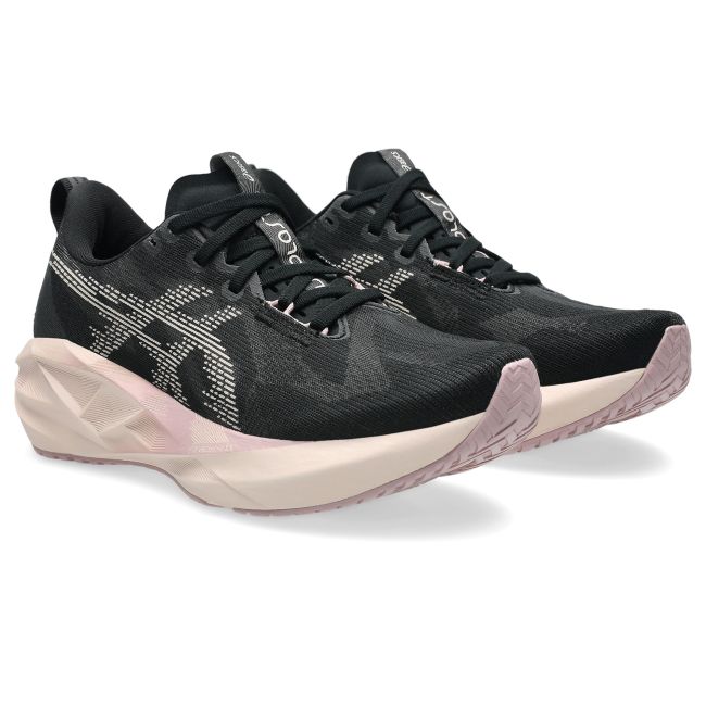 Pantofi alergare ASICS Novablast 5 - negru/roz Pearl Pink | energie maximă