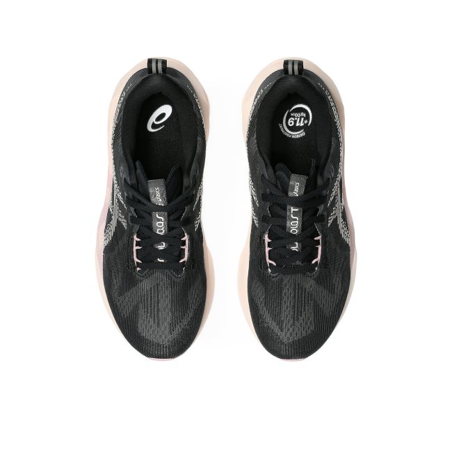 Pantofi alergare ASICS Novablast 5 - negru/roz Pearl Pink | energie maximă